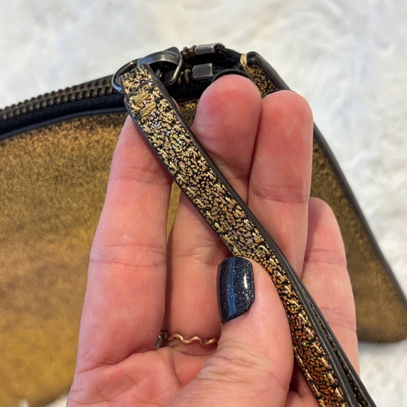 Rebecca Minkoff Gold Rainbow Glitter Studded Wristlet Clutch - Picture 5 of 11